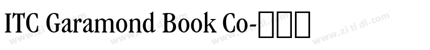 ITC Garamond Book Co字体转换
